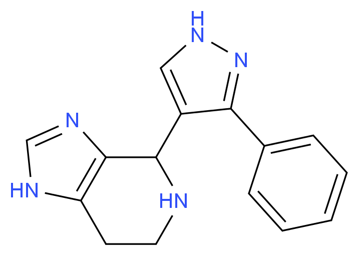 4-(3-phenyl-1H-pyrazol-4-yl)-4,5,6,7-tetrahydro-1H-imidazo[4,5-c]pyridine_分子结构_CAS_)