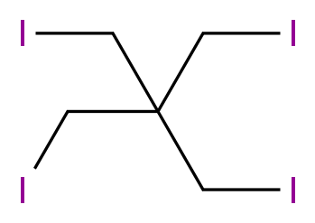 PENTAERYTHRITOL TETRAIODIDE_分子结构_CAS_1522-88-9)