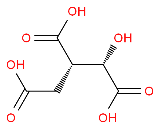 (1S,2S)-1-hydroxypropane-1,2,3-tricarboxylic acid_分子结构_CAS_320-77-4