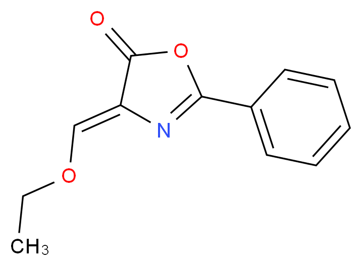 4-乙氧基亚甲基-2-苯基-2-唑啉-5-酮_分子结构_CAS_15646-46-5)