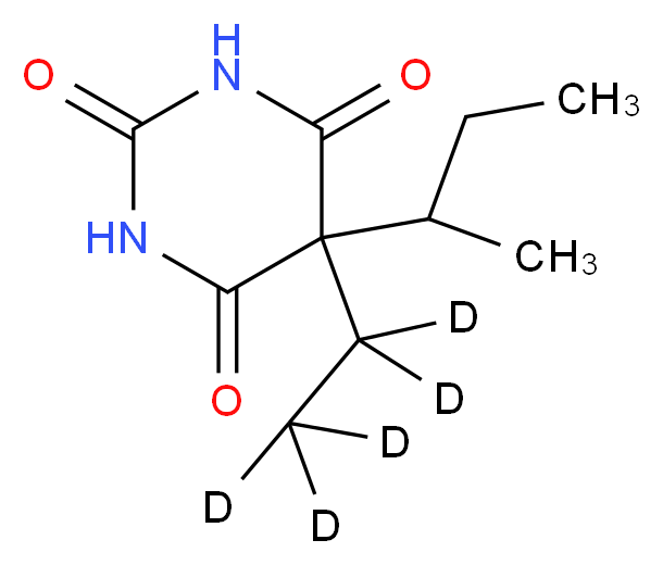 5-(butan-2-yl)-5-(<sup>2</sup>H<sub>5</sub>)ethyl-1,3-diazinane-2,4,6-trione_分子结构_CAS_1215565-64-2