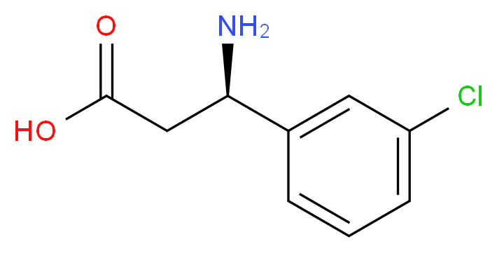 (3R)-3-amino-3-(3-chlorophenyl)propanoic acid_分子结构_CAS_262429-49-2