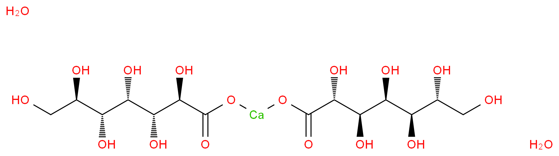 α-D-葡庚糖酸钙 二水合物_分子结构_CAS_10030-53-2)