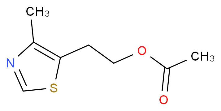 2-(4-methyl-1,3-thiazol-5-yl)ethyl acetate_分子结构_CAS_656-53-1