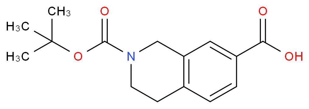 2-[(tert-butoxy)carbonyl]-1,2,3,4-tetrahydroisoquinoline-7-carboxylic acid_分子结构_CAS_149353-95-7