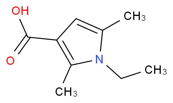 1-ethyl-2,5-dimethyl-1H-pyrrole-3-carboxylic acid_分子结构_CAS_847837-34-7)