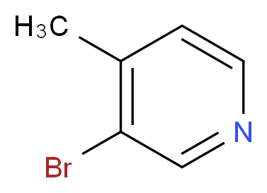 3-Bromo-4-methylpyridine 97%_分子结构_CAS_3430-22-6)