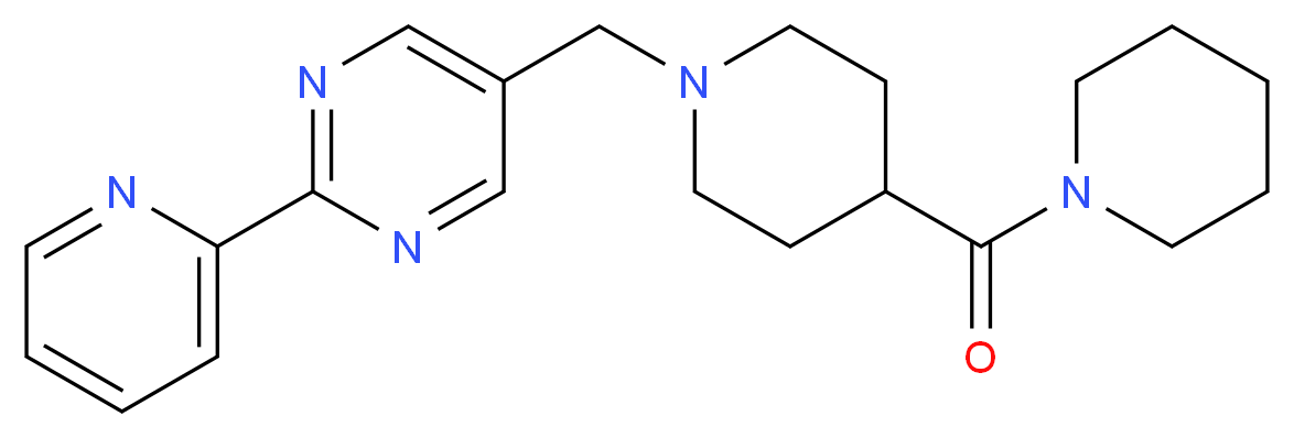 5-{[4-(1-piperidinylcarbonyl)-1-piperidinyl]methyl}-2-(2-pyridinyl)pyrimidine_分子结构_CAS_)