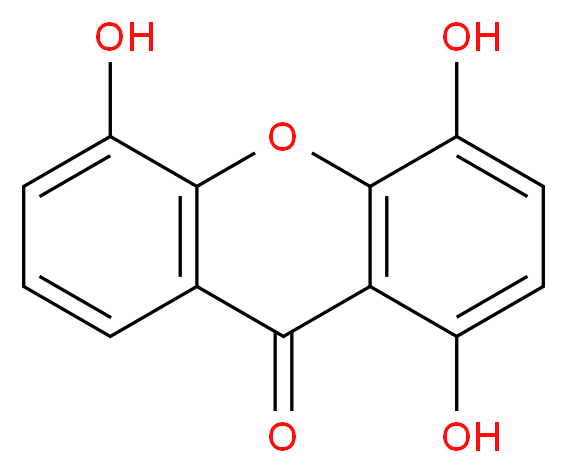 1,4,5-trihydroxy-9H-xanthen-9-one_分子结构_CAS_162473-22-5