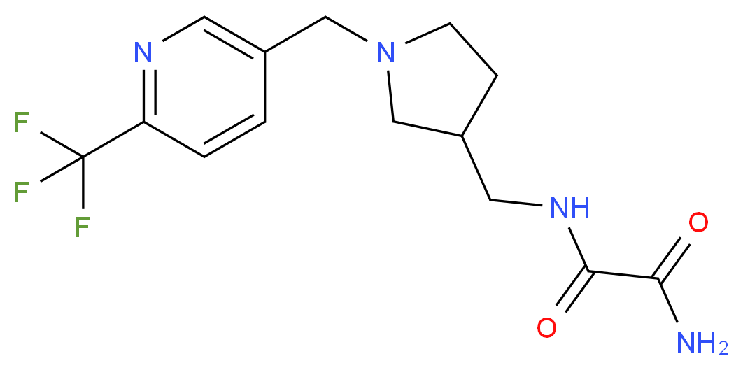 N-[(1-{[6-(trifluoromethyl)pyridin-3-yl]methyl}pyrrolidin-3-yl)methyl]ethanediamide_分子结构_CAS_)
