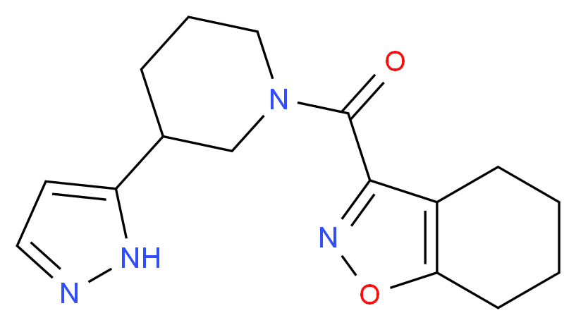 3-{[3-(1H-pyrazol-5-yl)piperidin-1-yl]carbonyl}-4,5,6,7-tetrahydro-1,2-benzisoxazole_分子结构_CAS_)