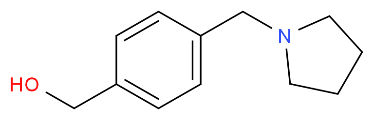 [4-(pyrrolidin-1-ylmethyl)phenyl]methanol_分子结构_CAS_91271-60-2)