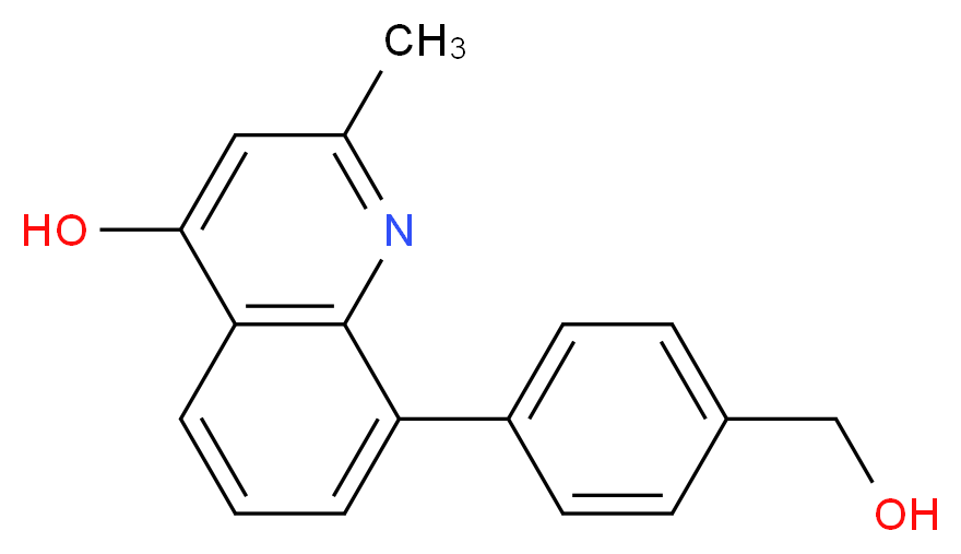 8-[4-(hydroxymethyl)phenyl]-2-methylquinolin-4-ol_分子结构_CAS_)