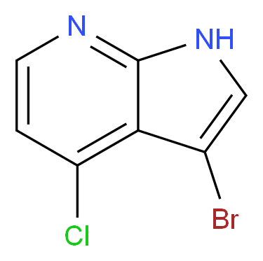 3-Bromo-4-chloro-7-azaindole_分子结构_CAS_1000340-39-5)