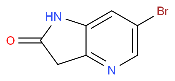 6-bromo-1H,2H,3H-pyrrolo[3,2-b]pyridin-2-one_分子结构_CAS_1190319-62-0