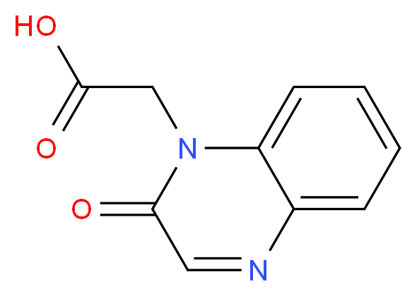 2-(2-oxo-1,2-dihydroquinoxalin-1-yl)acetic acid_分子结构_CAS_63642-41-1