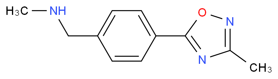 methyl({[4-(3-methyl-1,2,4-oxadiazol-5-yl)phenyl]methyl})amine_分子结构_CAS_884507-32-8