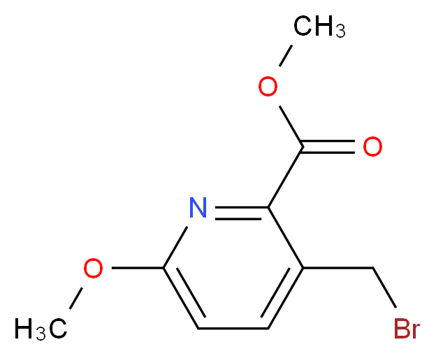 METHYL 3-(BROMOMETHYL)-6-METHOXYPYRIDINE-2-CARBOXYLATE_分子结构_CAS_)