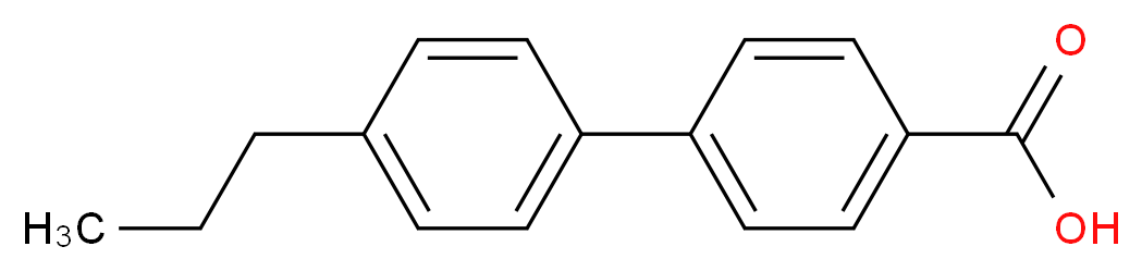 4'-Propyl-[1,1'-Biphenyl]-4-carboxylic acid_分子结构_CAS_88038-94-2)