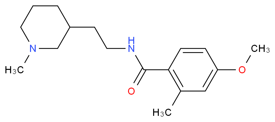 4-methoxy-2-methyl-N-[2-(1-methylpiperidin-3-yl)ethyl]benzamide_分子结构_CAS_)