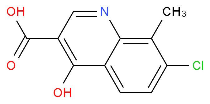 7-chloro-4-hydroxy-8-methylquinoline-3-carboxylic acid_分子结构_CAS_405923-50-4)