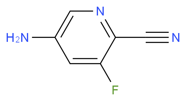 5-Amino-3-fluoropyridine-2-carbonitrile_分子结构_CAS_573763-07-2)