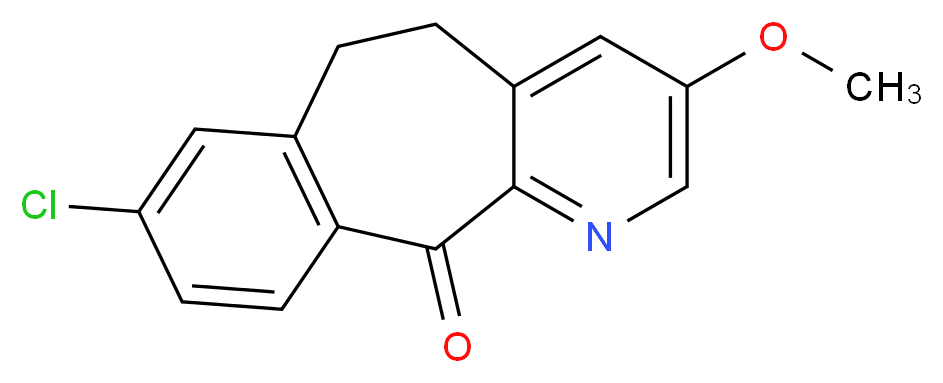 8-Chloro-3-methoxy-5,6-dihydro-11H-benzo[5,6]-cyclohepta[1,2-b]pyridin-11- one_分子结构_CAS_165739-70-8)