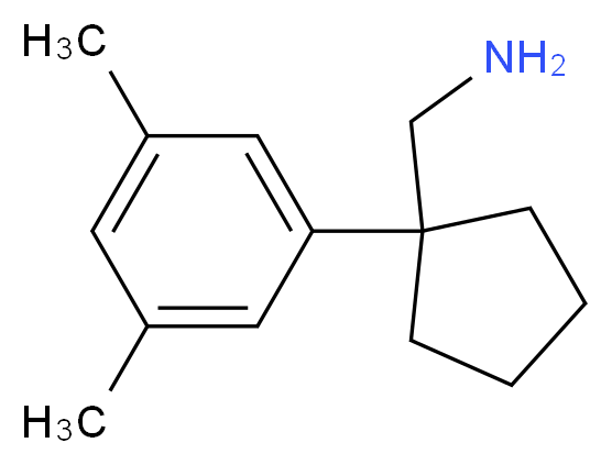 [1-(3,5-dimethylphenyl)cyclopentyl]methanamine_分子结构_CAS_1060817-13-1