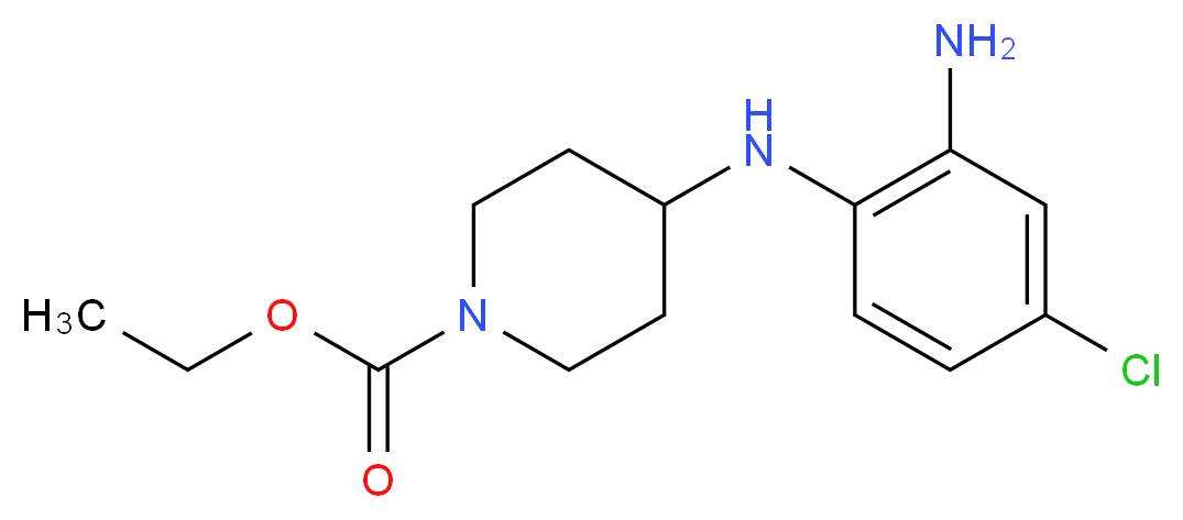 Ethyl 4-((2-amino-4-chlorophenyl)amino)piperidine-1-carboxylate_分子结构_CAS_53786-45-1)