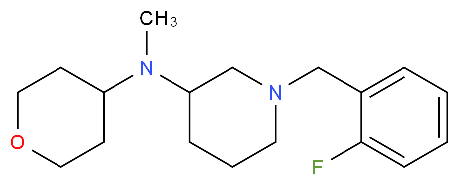 1-(2-fluorobenzyl)-N-methyl-N-(tetrahydro-2H-pyran-4-yl)-3-piperidinamine_分子结构_CAS_)