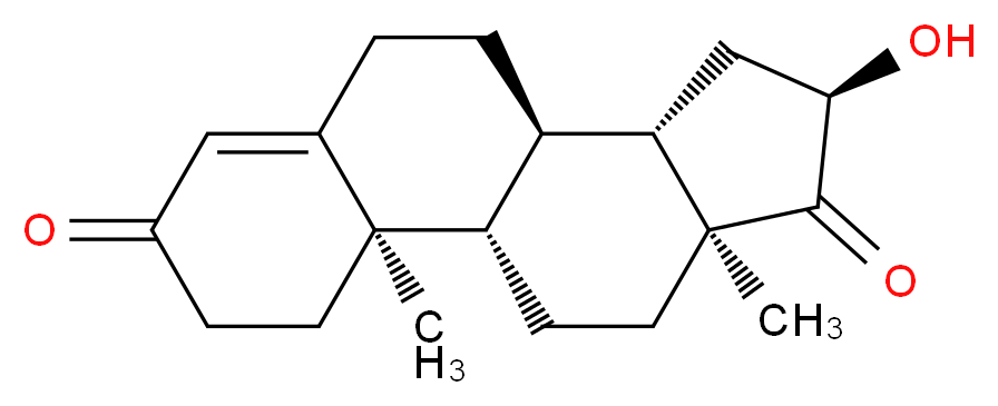 (1S,2R,10R,11S,13R,15S)-13-hydroxy-2,15-dimethyltetracyclo[8.7.0.0<sup>2</sup>,<sup>7</sup>.0<sup>1</sup><sup>1</sup>,<sup>1</sup><sup>5</sup>]heptadec-6-ene-5,14-dione_分子结构_CAS_63-02-5