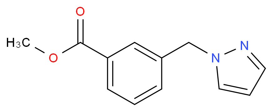 methyl 3-(1H-pyrazol-1-ylmethyl)benzoate_分子结构_CAS_562803-63-8)