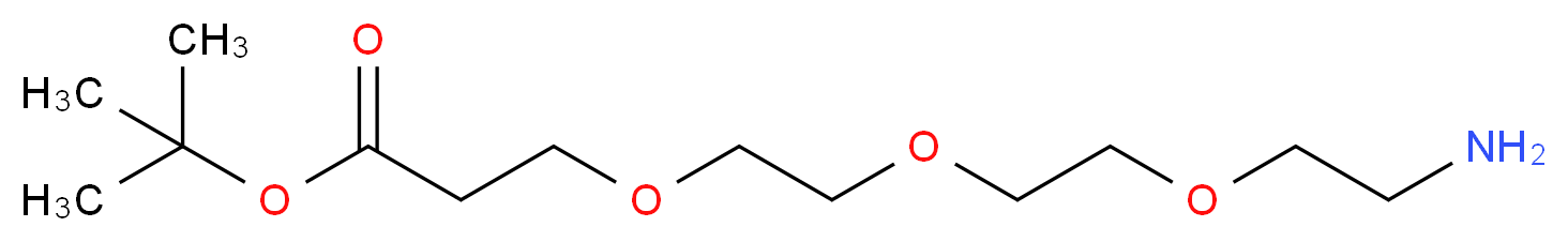 tert-butyl 3-{2-[2-(2-aminoethoxy)ethoxy]ethoxy}propanoate_分子结构_CAS_252881-74-6