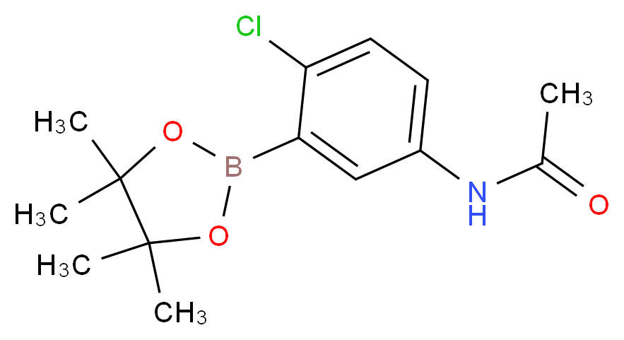 N-(4-Chloro-3-(4,4,5,5-tetramethyl-1,3,2-dioxaborolan-2-yl)phenyl)acetamide_分子结构_CAS_1218789-92-4)