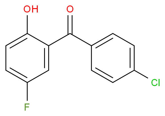 2-(4-chlorobenzoyl)-4-fluorophenol_分子结构_CAS_62433-26-5