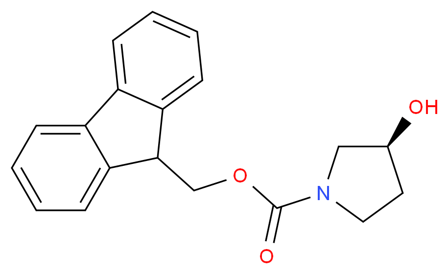 (S)-1-Fmoc-3-吡咯烷醇_分子结构_CAS_215178-38-4)