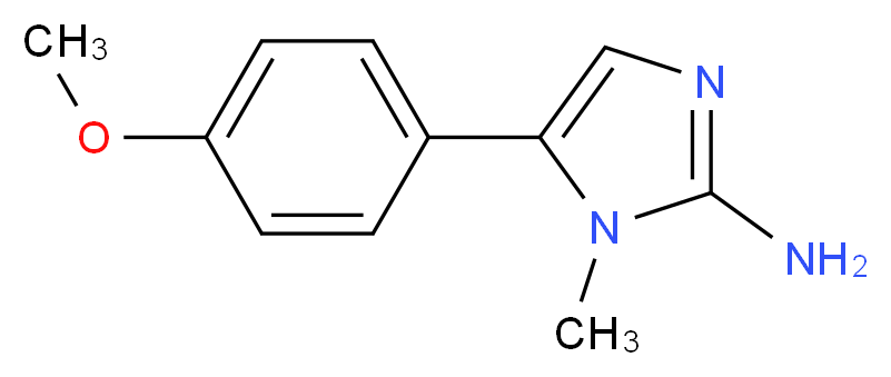 5-(4-Methoxy-phenyl)-1-methyl-1H-imidazol-2-ylamine_分子结构_CAS_)