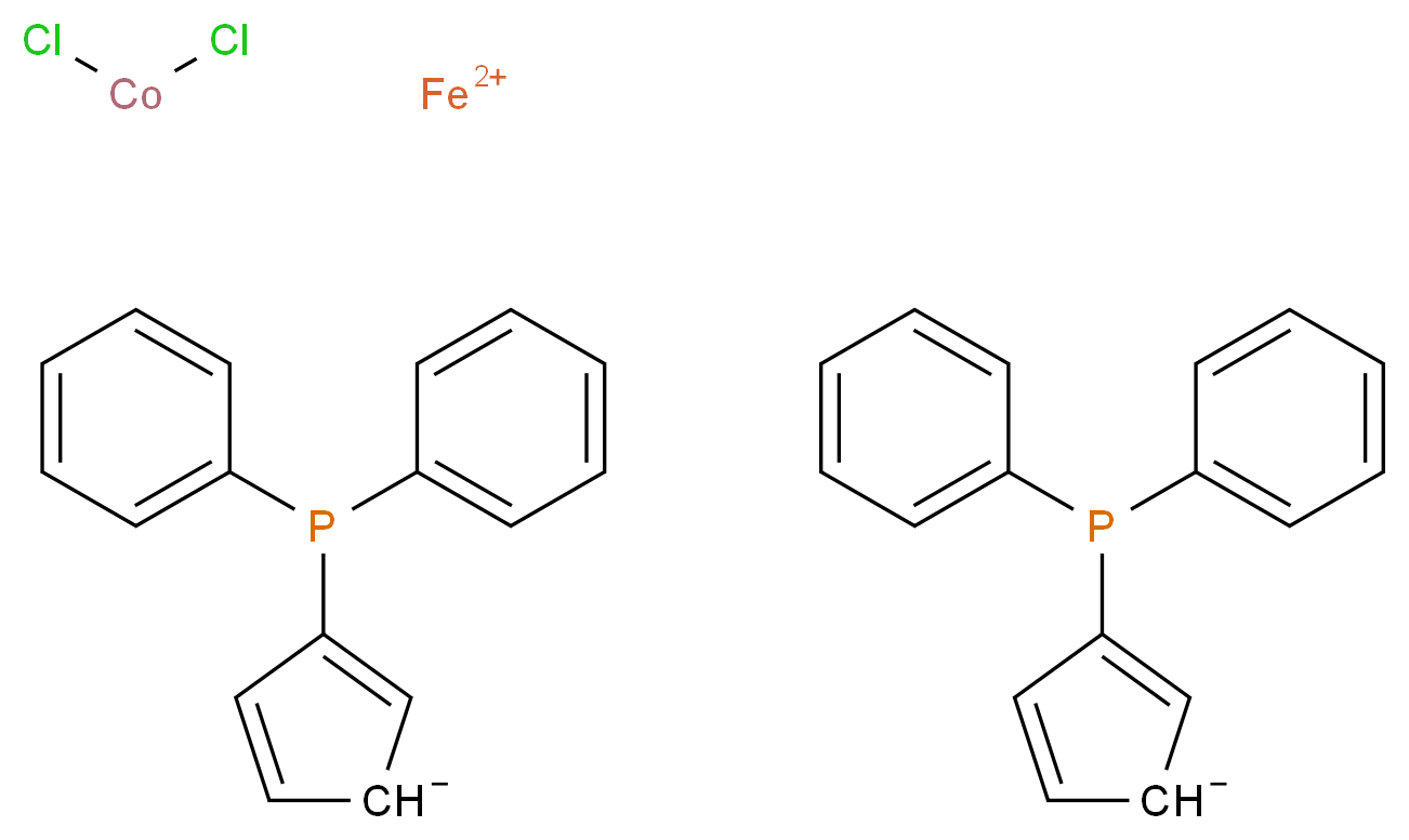 [1,1′-双(二苯基膦)二茂铁]二氯化钴(II)_分子结构_CAS_67292-36-8)