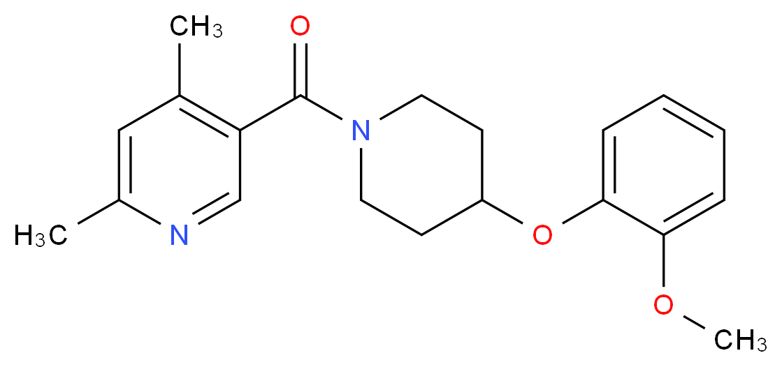 5-{[4-(2-methoxyphenoxy)-1-piperidinyl]carbonyl}-2,4-dimethylpyridine_分子结构_CAS_)