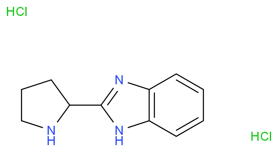 2-pyrrolidin-2-yl-1H-benzimidazole dihydrochloride_分子结构_CAS_59592-35-7)