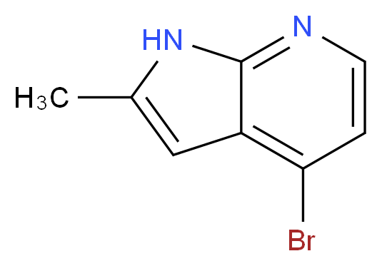 4-Bromo-2-methyl-1H-pyrrolo[2,3-b]pyridine_分子结构_CAS_1014613-64-9)