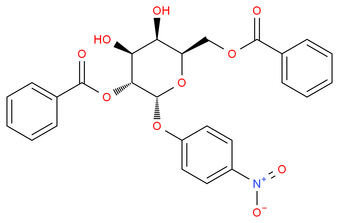 p-Nitrophenyl 2,6-Di-O-benzoyl-α-D-galactopyranoside_分子结构_CAS_135216-30-7)