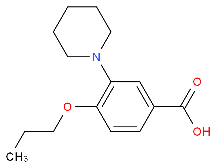 3-Piperidin-1-yl-4-propoxy-benzoic acid_分子结构_CAS_)