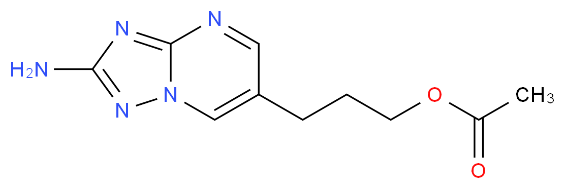 3-(2-Amino[1,2,4]triazolo[1,5-a]pyrimidin-6-yl)-propyl acetate_分子结构_CAS_85599-38-8)