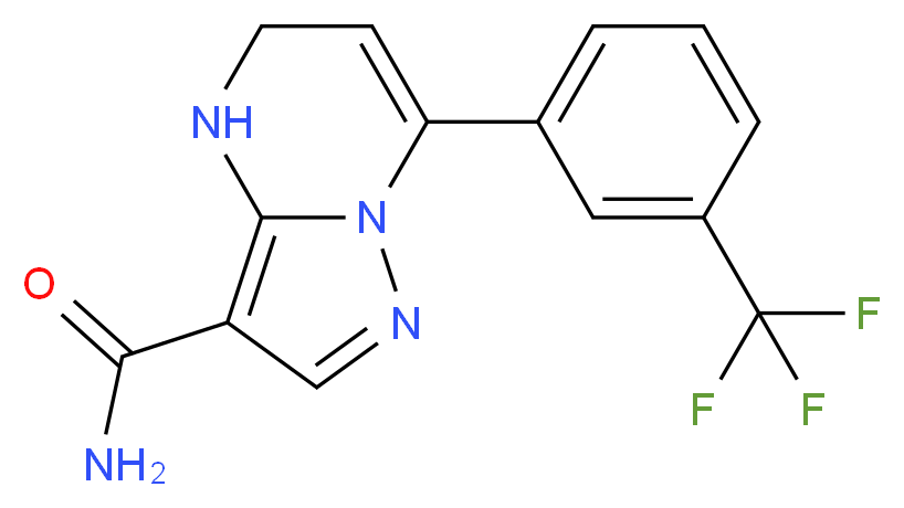 4,5-Dihydro-7-[3-(trifluoromethyl)phenyl]pyrazolo[1,5-a]pyrimidine-3-carboxamide 97%_分子结构_CAS_115931-11-8)