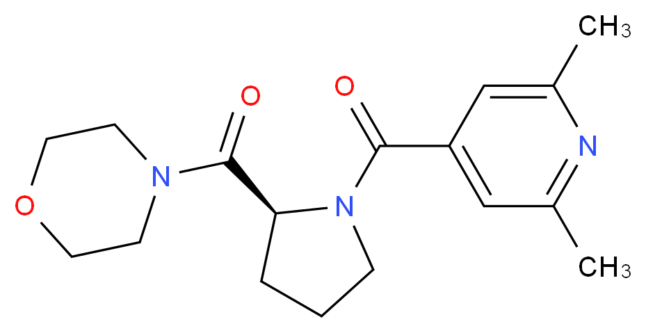 4-[1-(2,6-dimethylisonicotinoyl)-L-prolyl]morpholine_分子结构_CAS_)