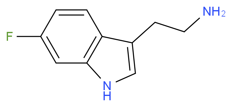2-(6-fluoro-1H-indol-3-yl)ethan-1-amine_分子结构_CAS_575-85-9