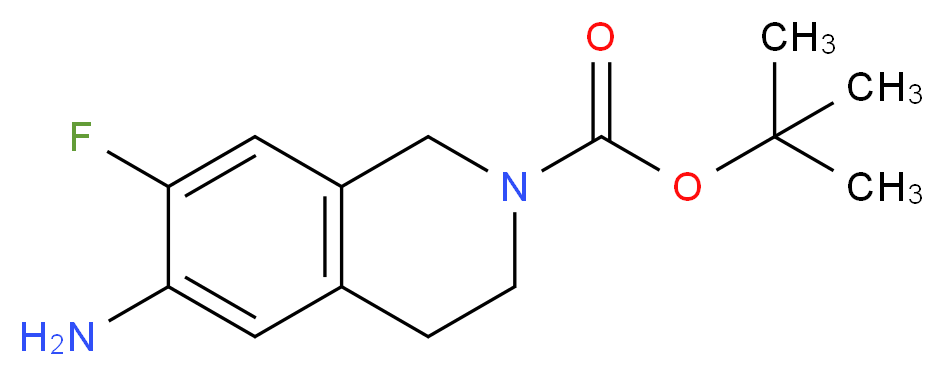 tert-Butyl 6-aMino-7-fluoro-3,4-dihydroisoquinoline-2(1H)-carboxylate_分子结构_CAS_912846-68-5)