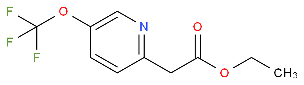 ethyl 2-[5-(trifluoromethoxy)pyridin-2-yl]acetate_分子结构_CAS_1060815-00-0