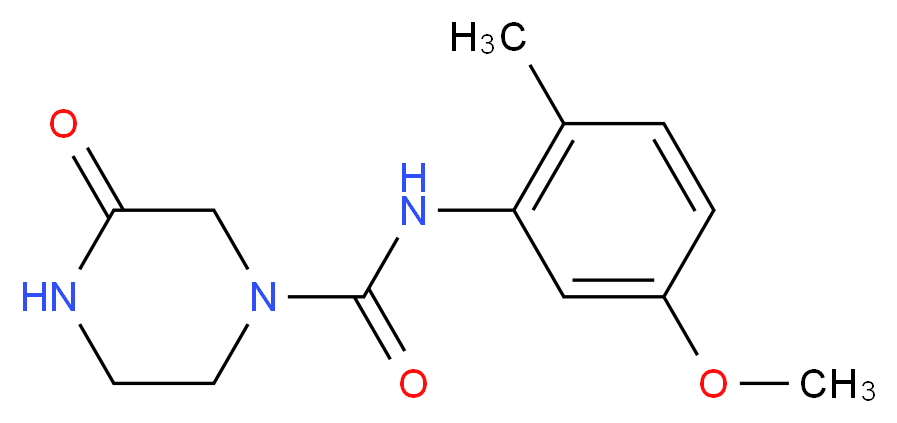 N-(5-methoxy-2-methylphenyl)-3-oxopiperazine-1-carboxamide_分子结构_CAS_)